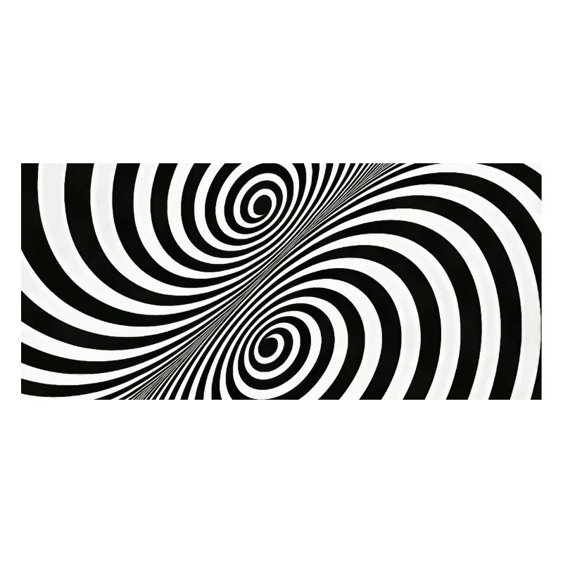 Optical Illusion Spiral Pattern in Black and White