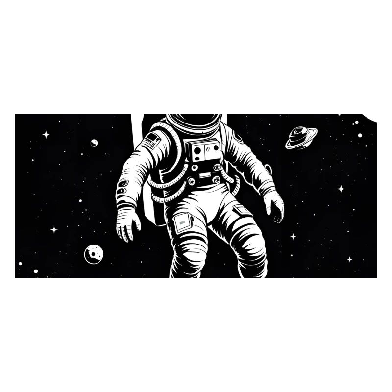 Astronaute de l’espace dans le ciel lunaire