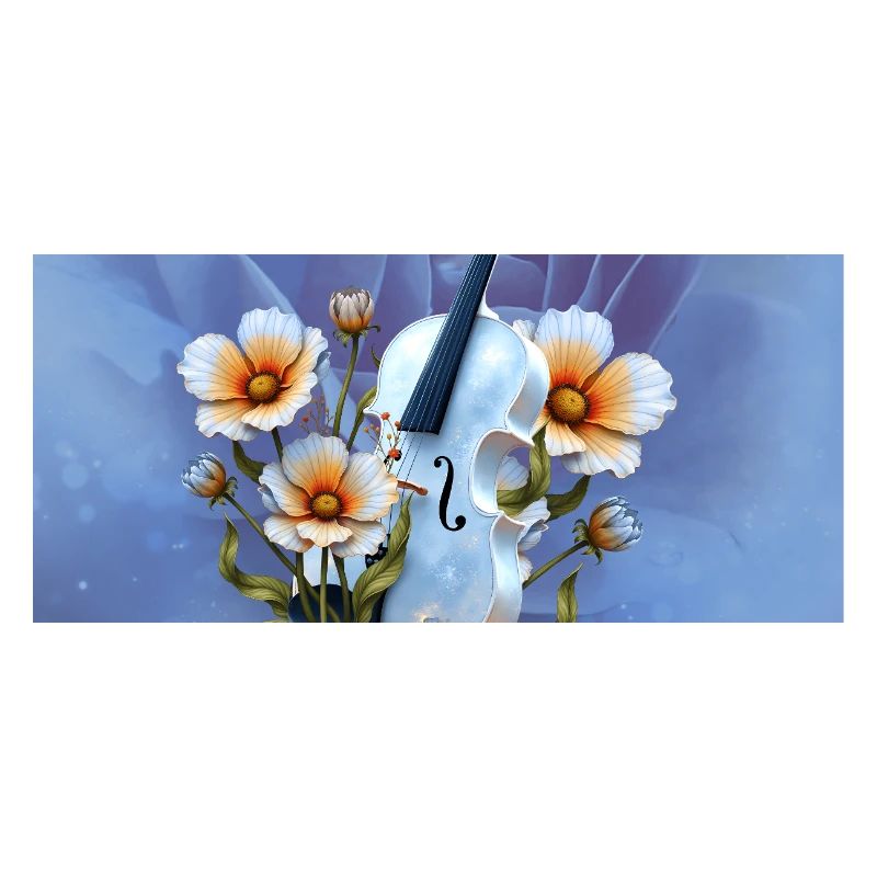 Violon Celeste à fleurs