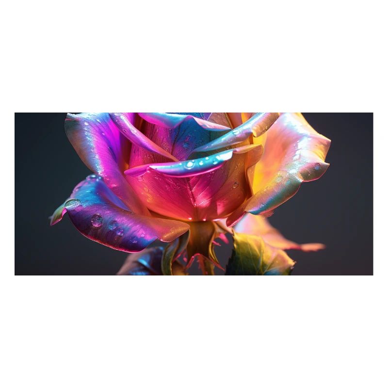 Regenbogenrose Neon Glow