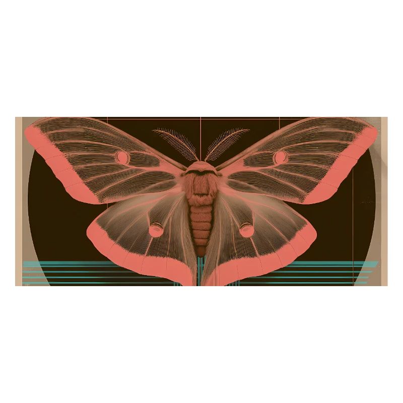 Luna Moth – Rétro Geometry Moth Design