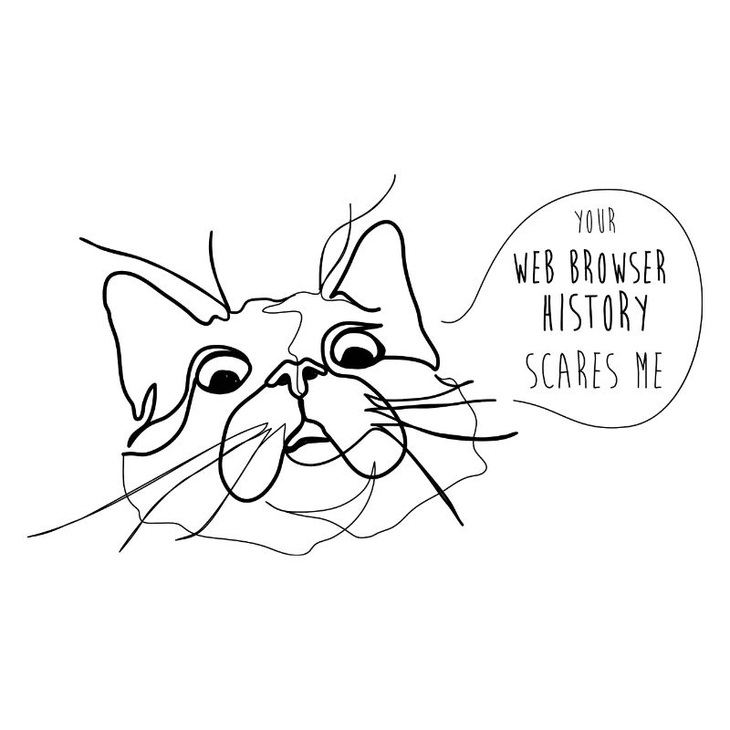 Cat Meme - Historique du navigateur Web effrayant