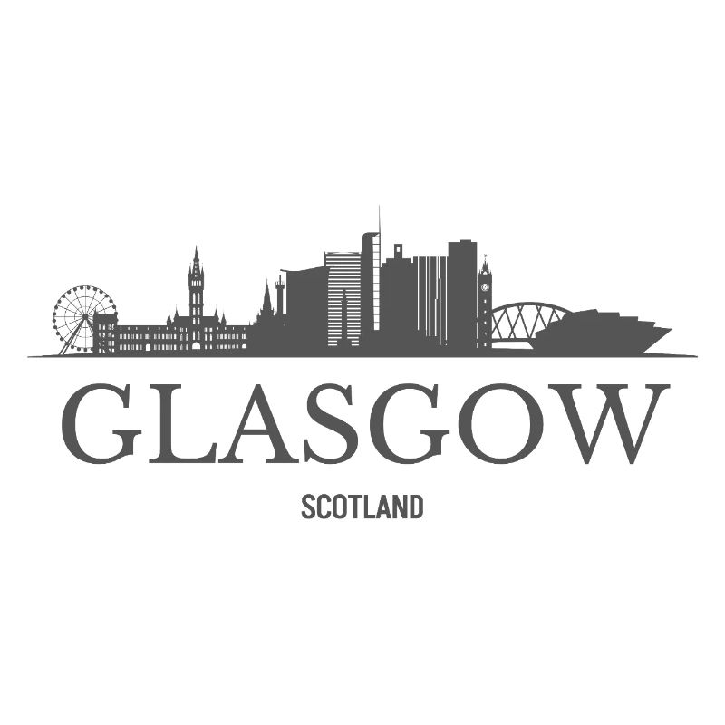 Glasgow, Écosse, silhouette de Glasgow