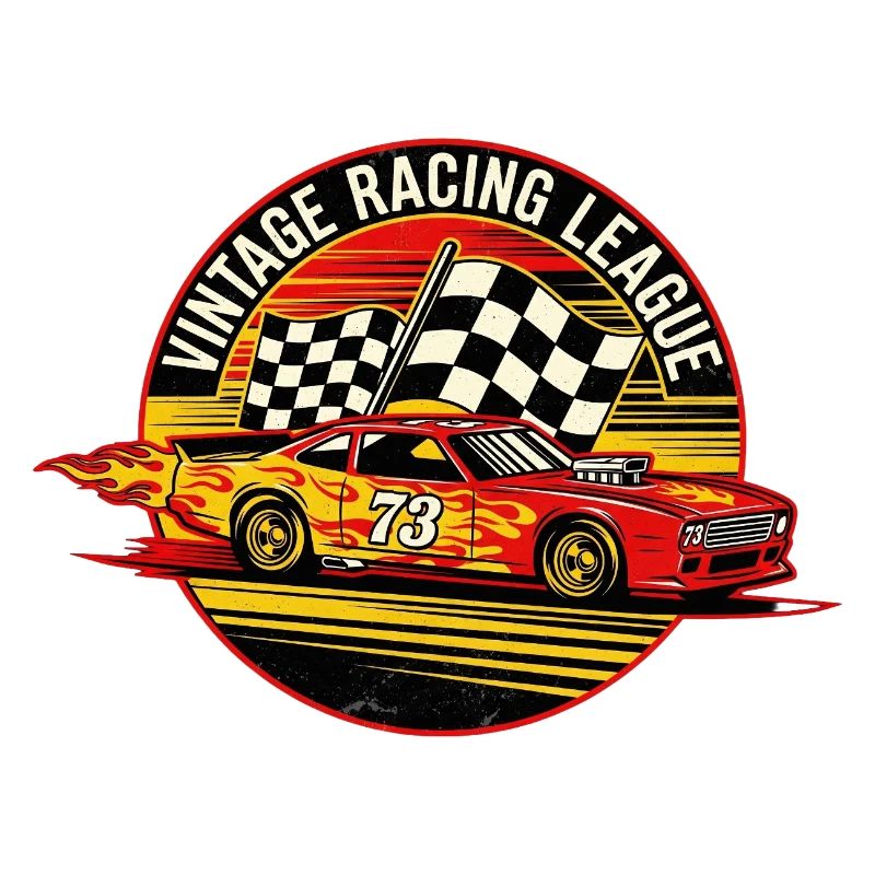 Conception de drapeaux de course vintage