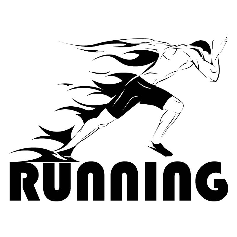 running runner symbol fire sprinter track and field athlete