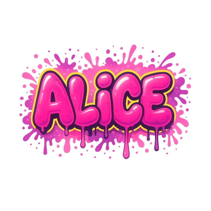 Graffiti ALICE First name, ideal printable gift