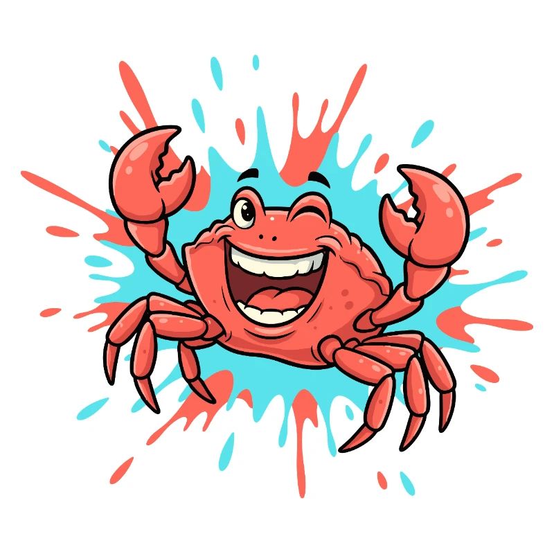 Éclaboussure couleur du crabe rieur