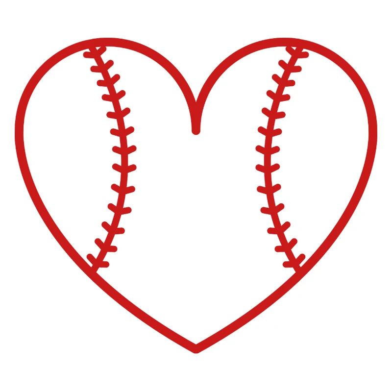 Baseball softball heart