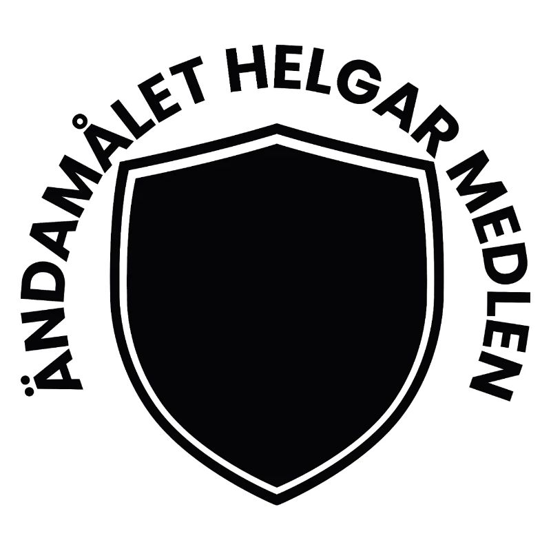 Shield emblem in black - minimalist