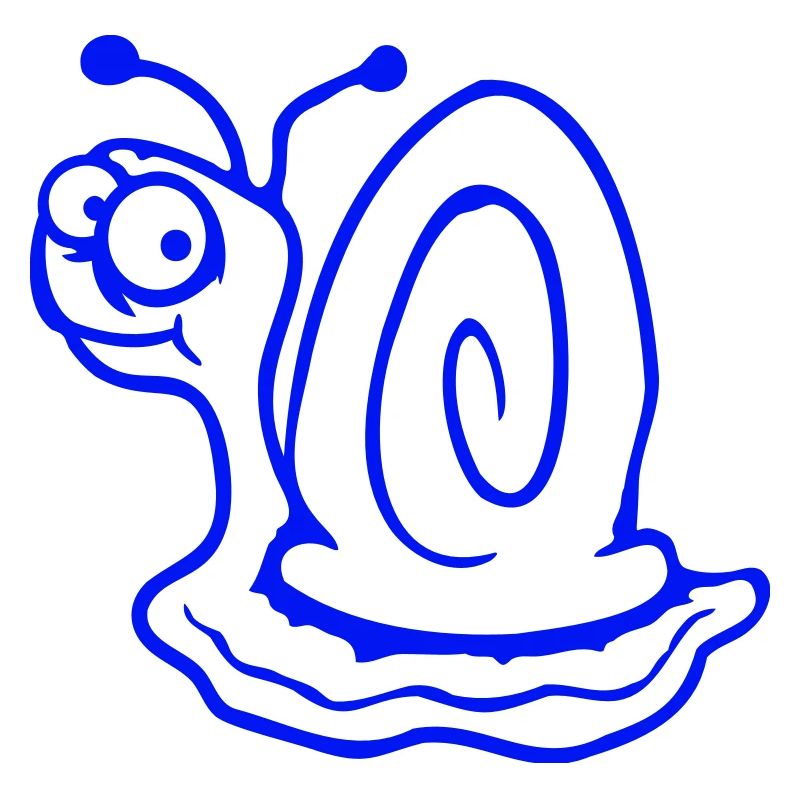 Snail anxious unsure looking back cute