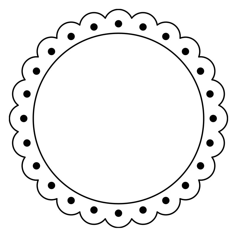 round frame contour wave edge