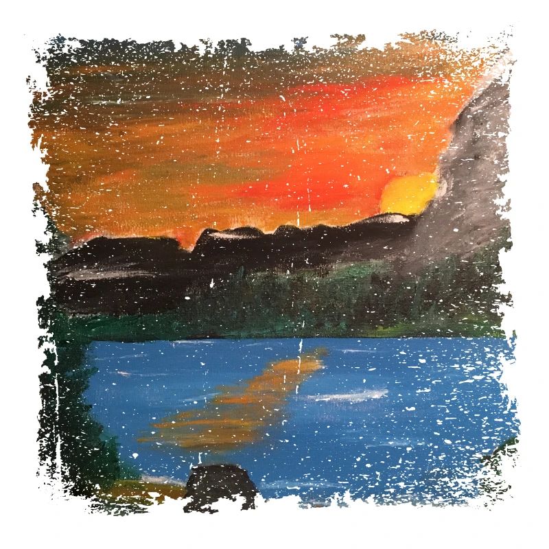 Voix du soir. Reproduction d’une véritable image peinte