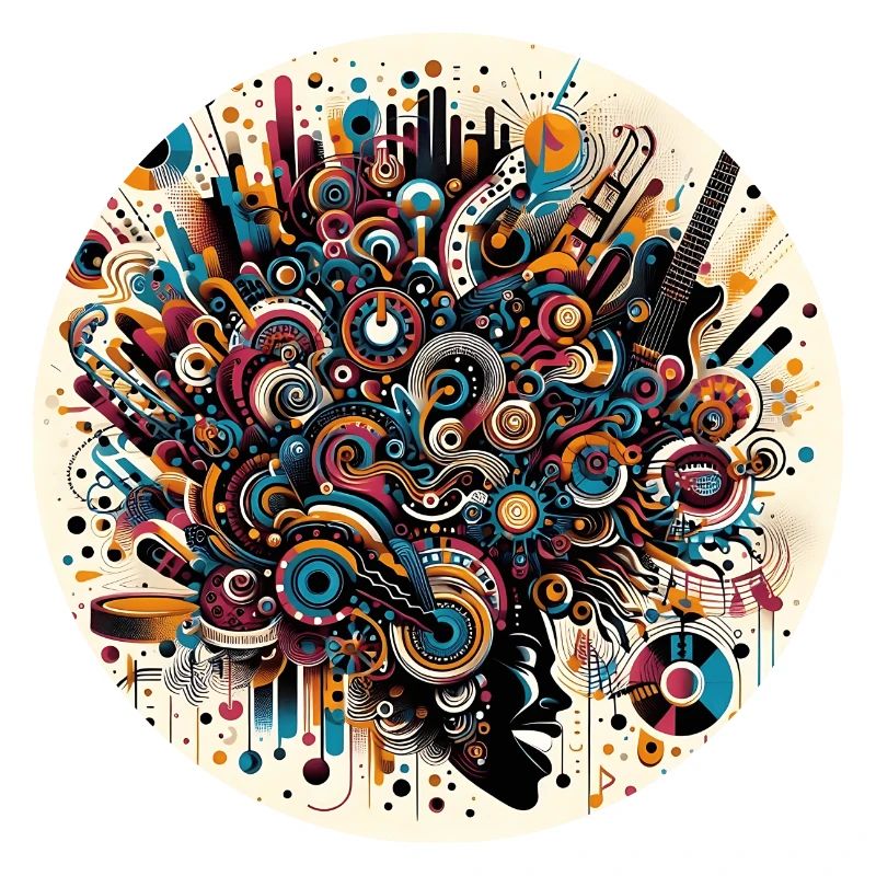 Afro Style Abstract Musical Explosion