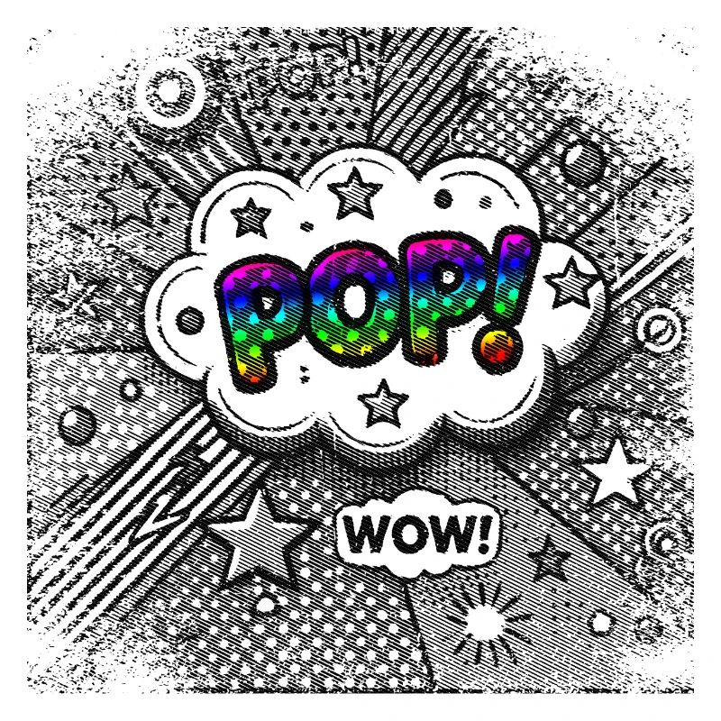 POP Clouds Style Pop Art + Spectre de couleurs