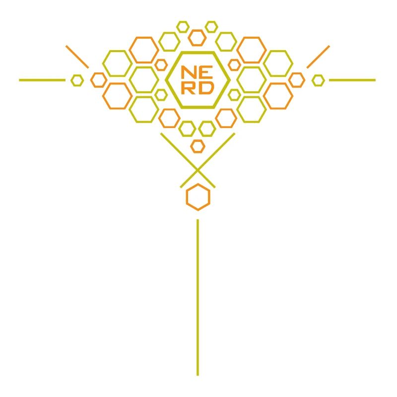 Nerd Hex Muster Gradient