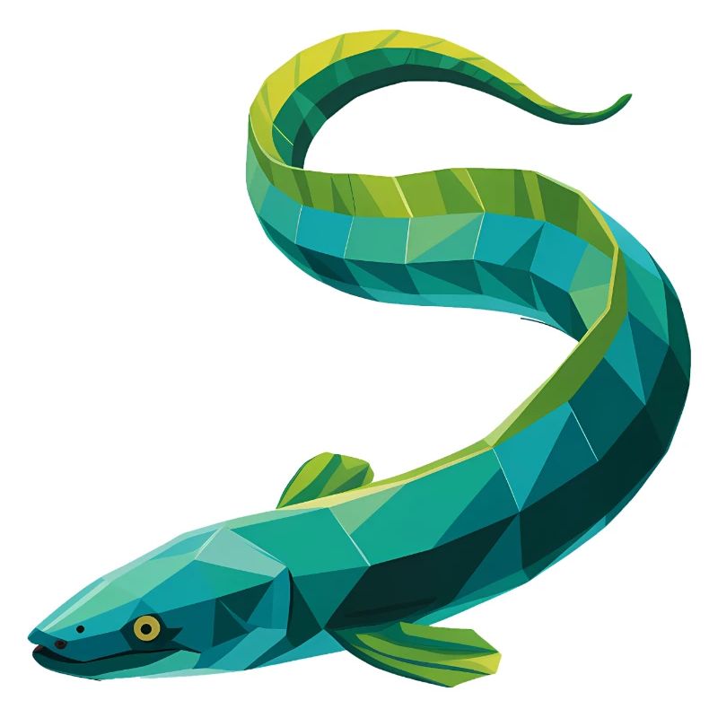 Eel - Cool Low Poly Logo