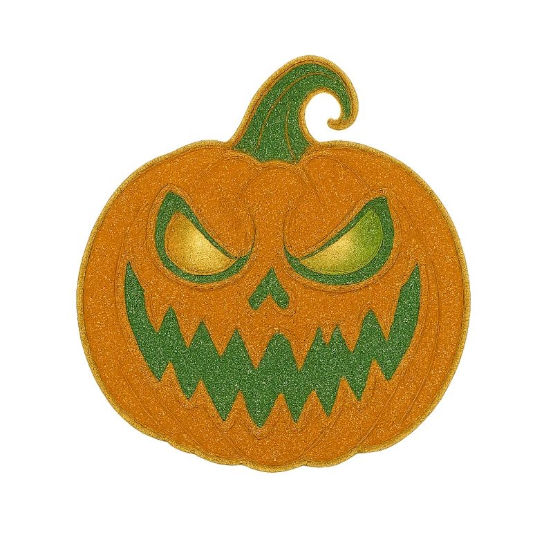 Grimmiger Kürbis Halloween Patch