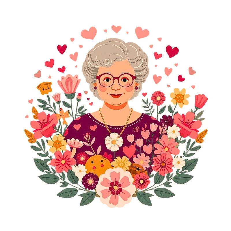 Blumen-Großmutter