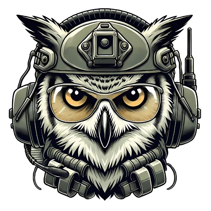 Tactical Owl with Helmet