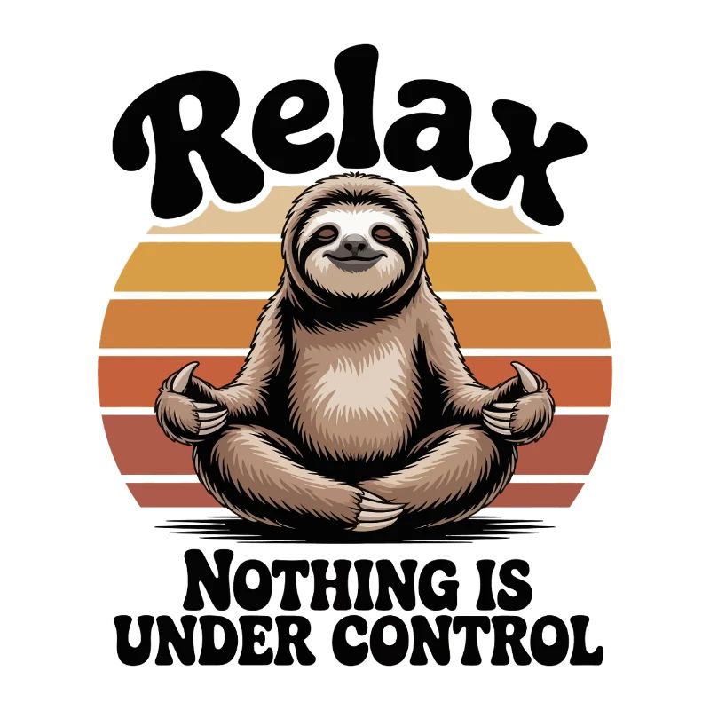 Relax Nothing Is Under Control Vintage Sloth