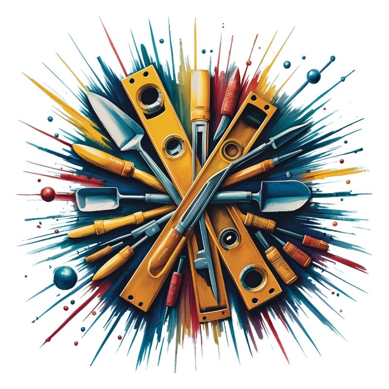 Maçon de construction Maçon Outils d’art Impression d’art