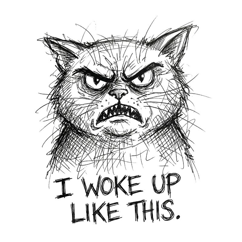 Wütige Katzen-Scribble