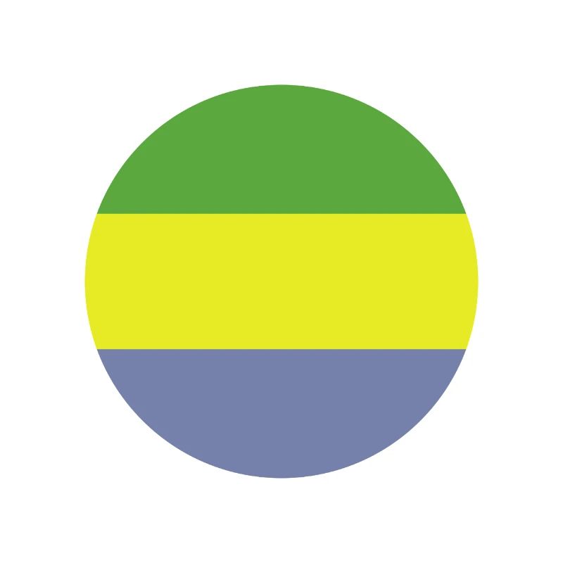 Gabon round flag
