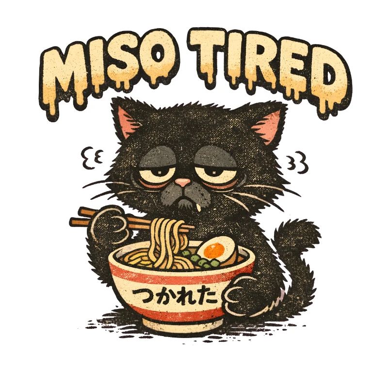 Miso Tired – Tired Cat Eats Ramen