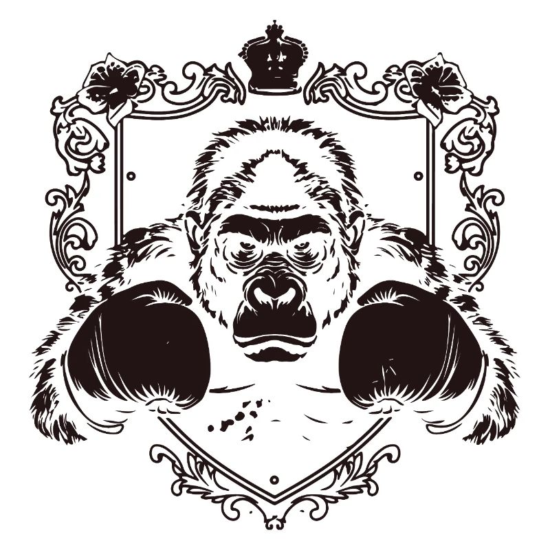 Gorille avec pose de combat