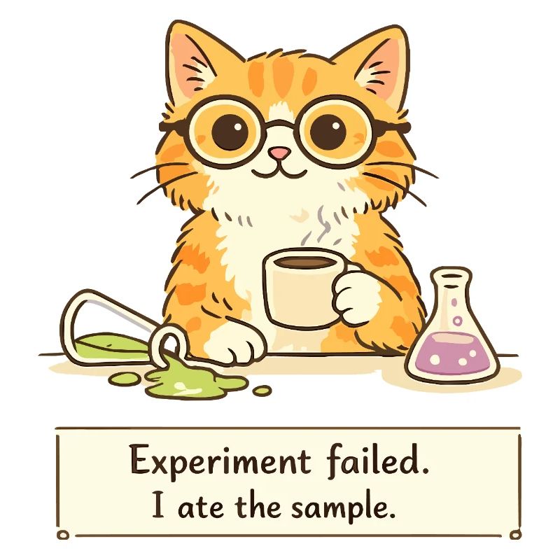 Scientist Cat. Experiment Failed. I Ate the Sample