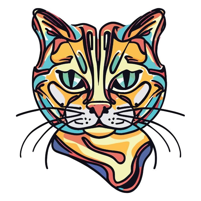 Chat coloré