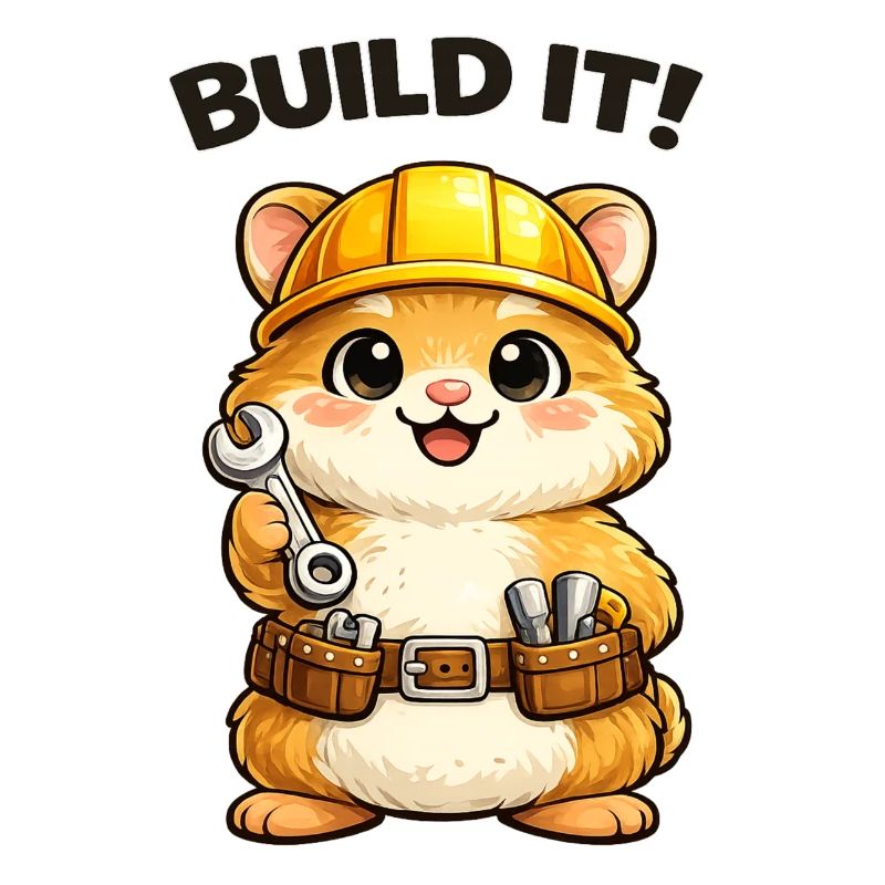 Construction trolley: construction helmet and tools