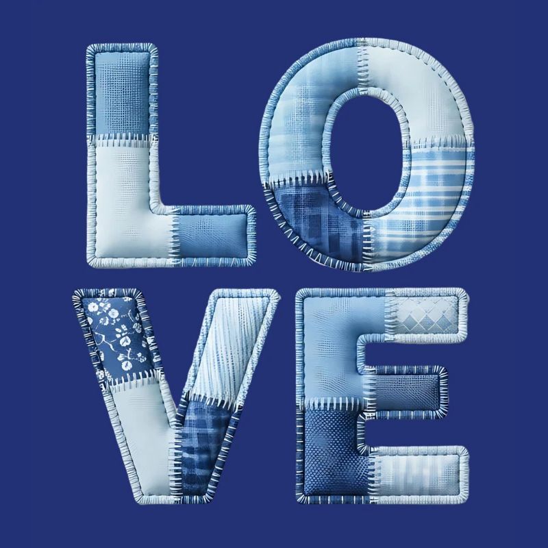 Love Moderne Patchwork Kunst