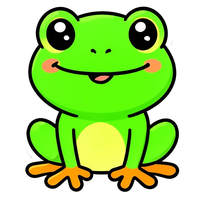 Bright Lime Frog Charm