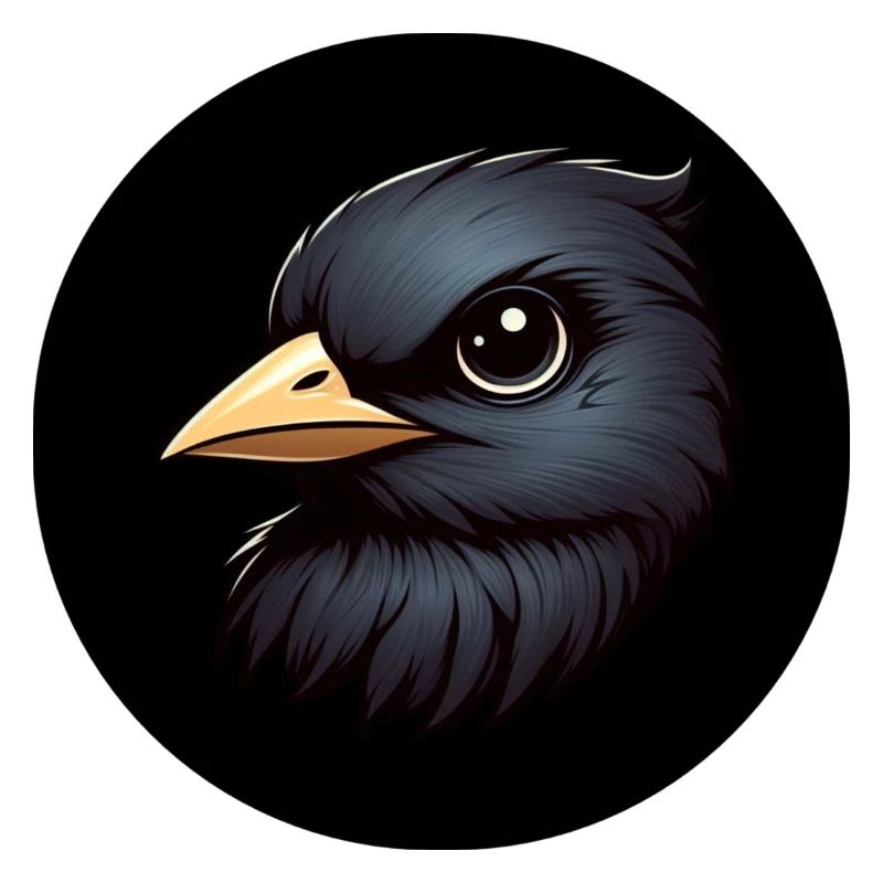 Raven in animation style