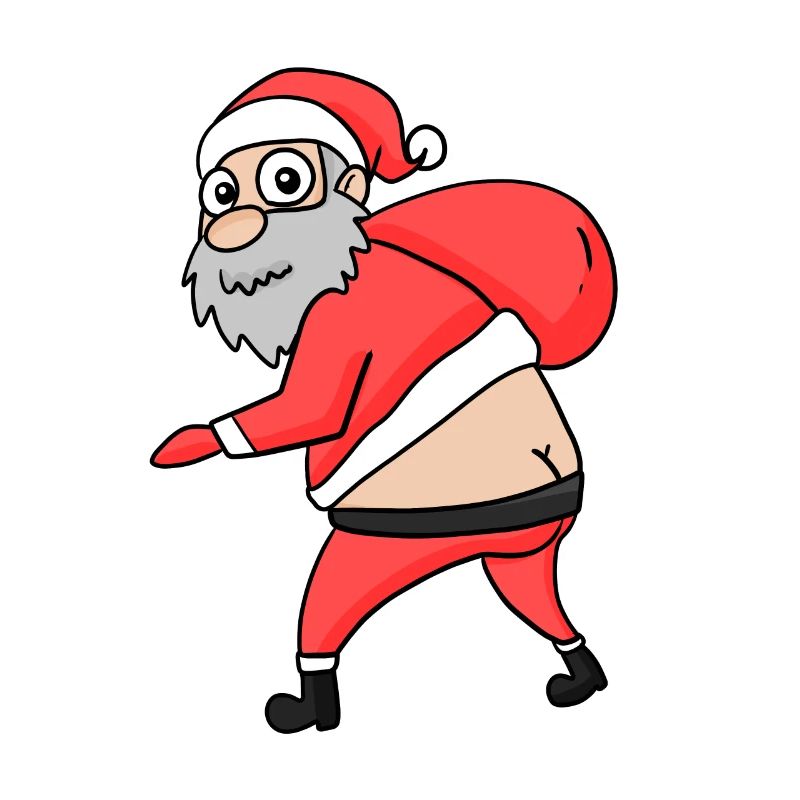 Weihnachtsmann Hintern Lustig