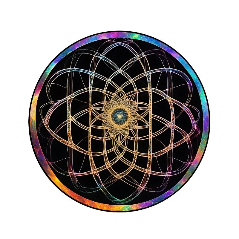 Rainbow Mandala Circle Pattern