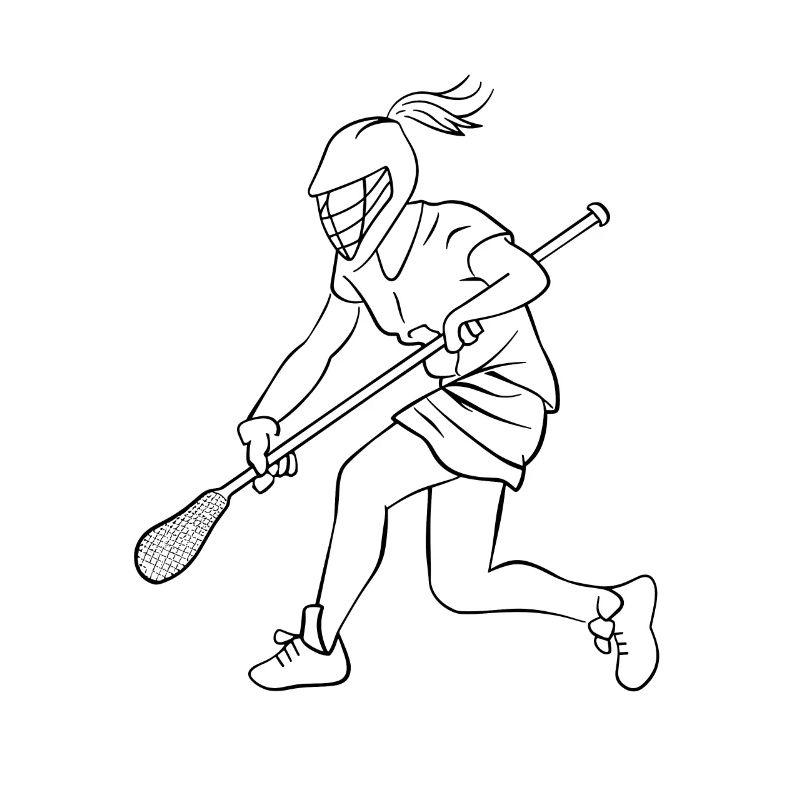 Lacrosse Player Drawing