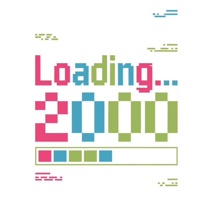Pixel Retro Design Loading 2000
