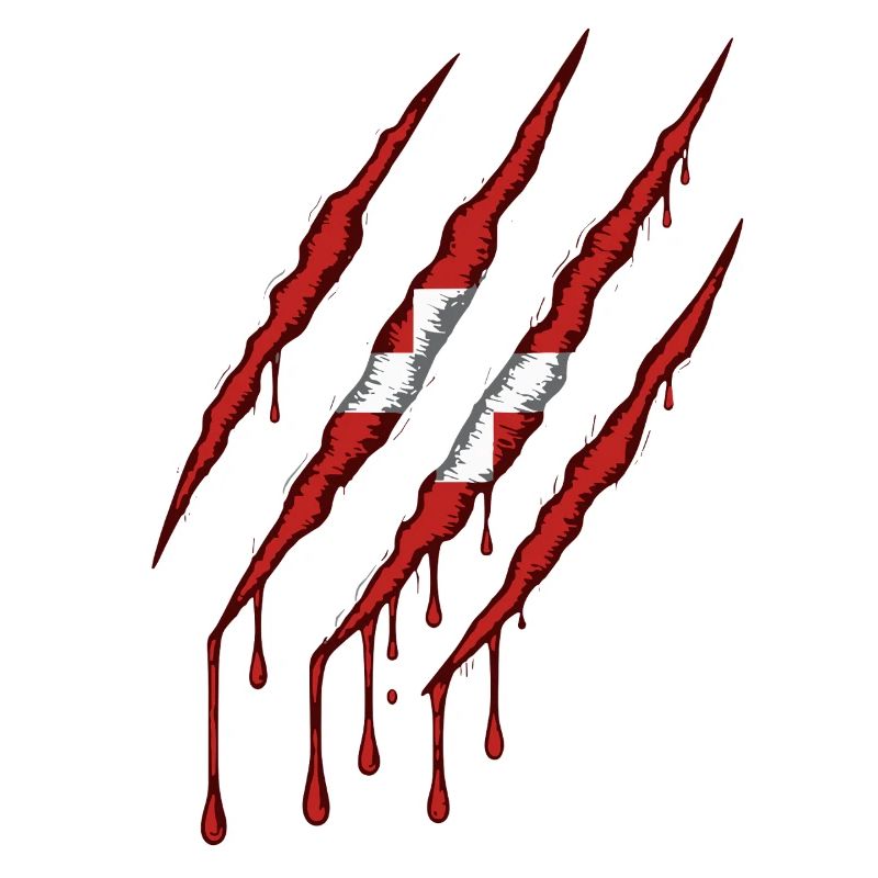 Danemark griffe grunge dannebrog drapeau scratch