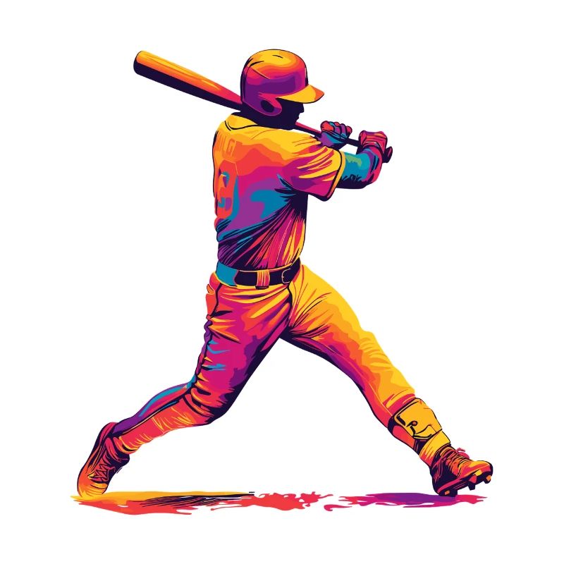 Pop Art Baseball Swing