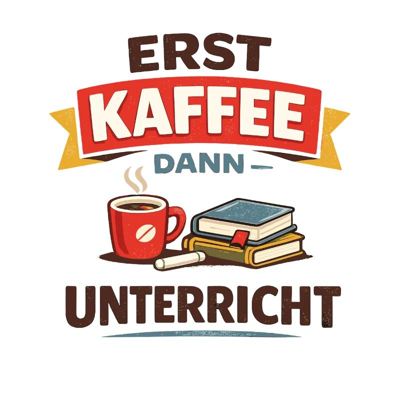 Erst Kaffee dann Unterricht Lehrer Spruch