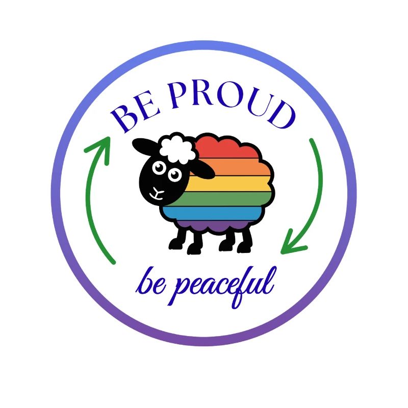 Pride Regenbogen-Schaf: Stolz und Friedlich