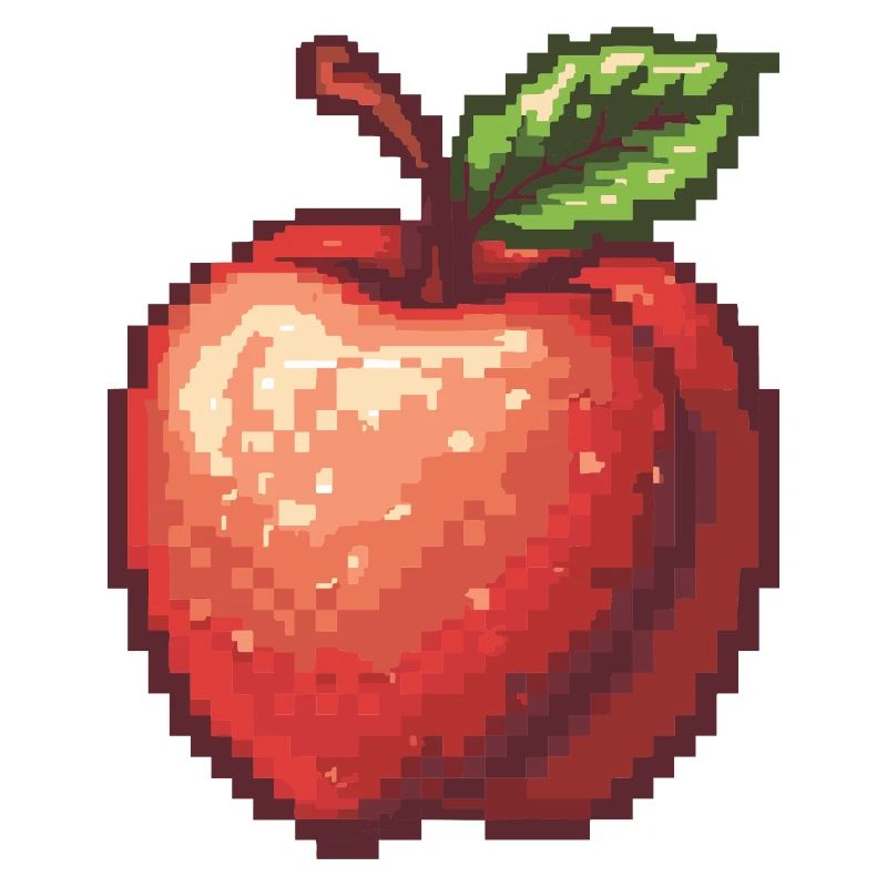 Retro Pixel Apple