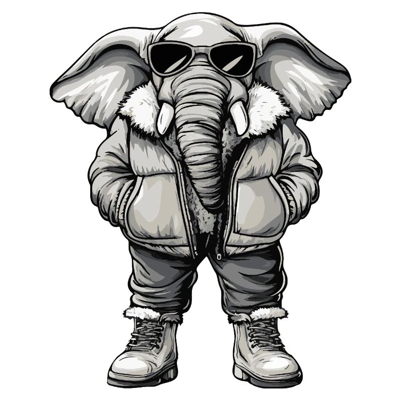 Elefant Cool Winter