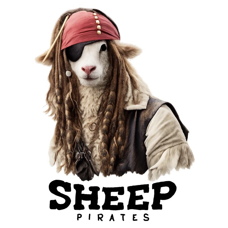 Mouton pirate aux dreadlocks