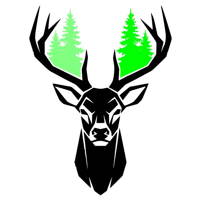Deer Head Fir Trees Natural Green