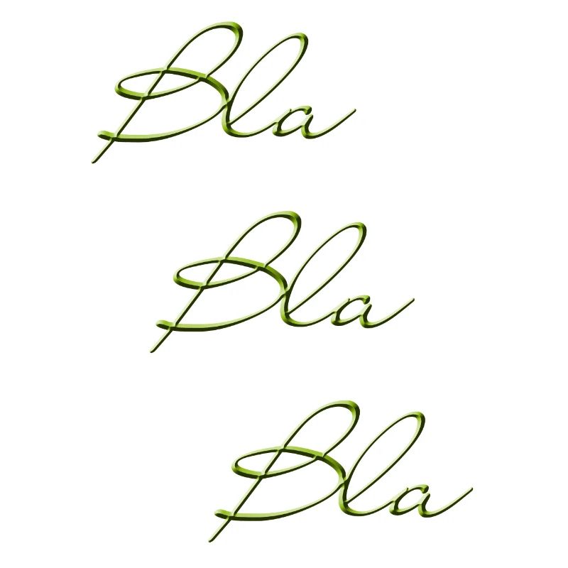 Bla Bla Dreifach Grüner Script