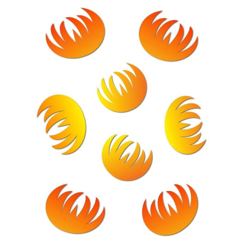 Flammenring Muster Gelb Orange