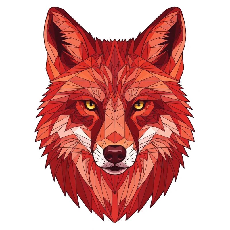 Polygonal Fox Head